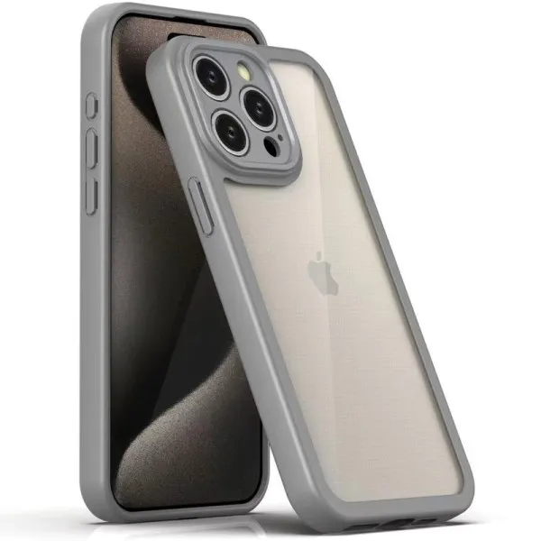 TPU чохол Transparent + Colour 1,5mm для Apple iPhone 14 Pro (6.1") — Сірий — фото 1 TPU чохол Transparent + Colour 1,5mm для Apple iPhone 14 Pro (6.1") — Сірий — фото 1