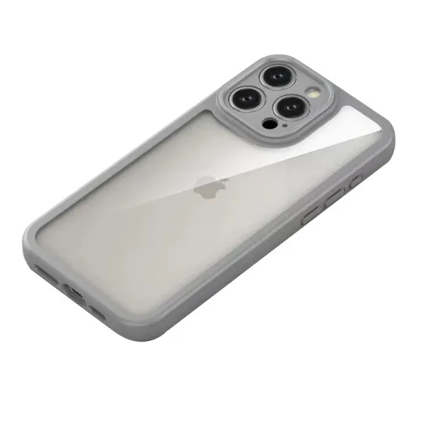 TPU чохол Transparent + Colour 1,5mm для Apple iPhone 14 Pro (6.1") — Сірий — фото 3 TPU чохол Transparent + Colour 1,5mm для Apple iPhone 14 Pro (6.1") — Сірий — фото 3
