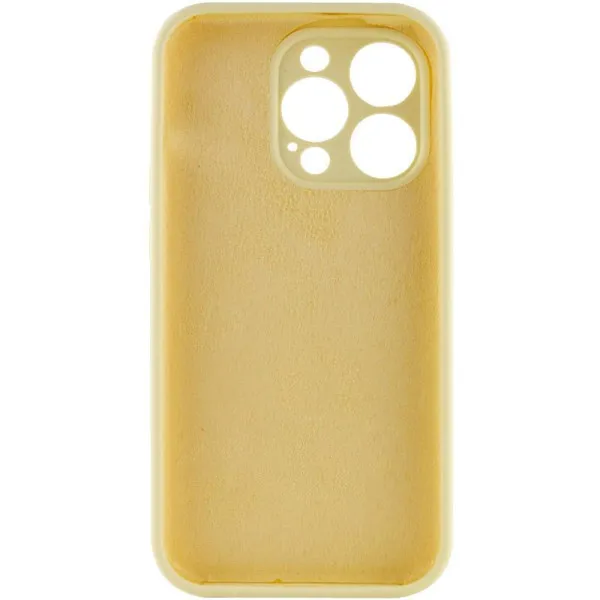Чохол Silk Full Camera Protective (AA) NO LOGO для Apple iPhone 14 Pro (6.1") — Жовтий — фото 4 Чохол Silk Full Camera Protective (AA) NO LOGO для Apple iPhone 14 Pro (6.1") — Жовтий — фото 4