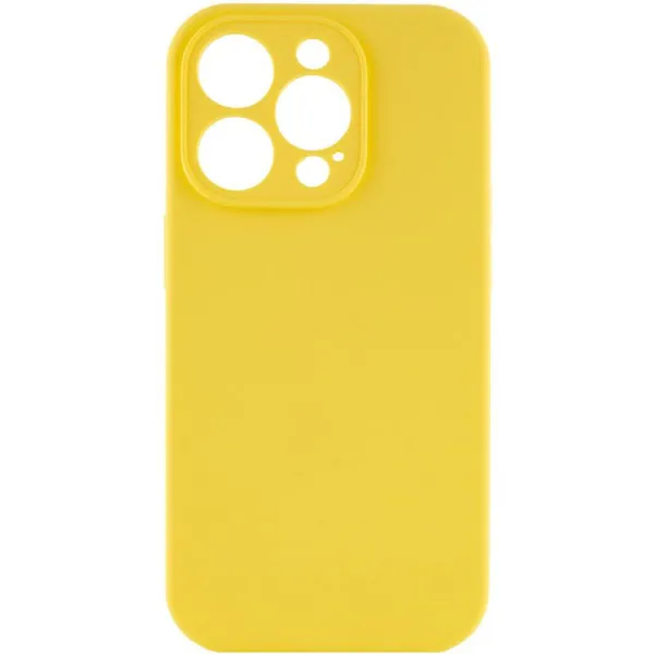 Чохол Silk Full Camera Protective (AA) NO LOGO для Apple iPhone 14 Pro (6.1") — Жовтий — фото 1 Чохол Silk Full Camera Protective (AA) NO LOGO для Apple iPhone 14 Pro (6.1") — Жовтий — фото 1