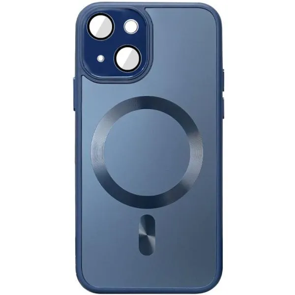 Чехол TPU+Glass Sapphire Midnight with Magnetic Fit для Apple iPhone 14 (6.1") — Синий — фото 1 Чехол TPU+Glass Sapphire Midnight with Magnetic Fit для Apple iPhone 14 (6.1") — Синий — фото 1