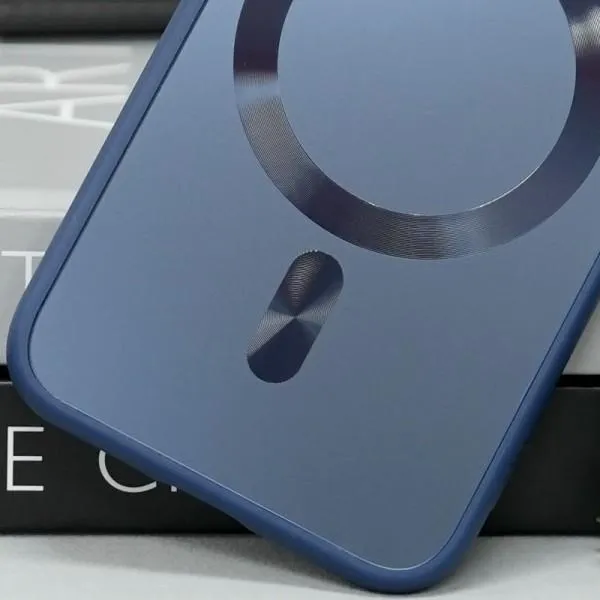 Чехол TPU+Glass Sapphire Midnight with Magnetic Fit для Apple iPhone 14 (6.1") — Синий — фото 2 Чехол TPU+Glass Sapphire Midnight with Magnetic Fit для Apple iPhone 14 (6.1") — Синий — фото 2