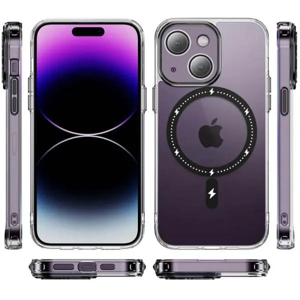 Чохол TPU+PC Colorful with Magnetic Fit для Apple iPhone 14 (6.1") — Чорний — фото 2 Чохол TPU+PC Colorful with Magnetic Fit для Apple iPhone 14 (6.1") — Чорний — фото 2