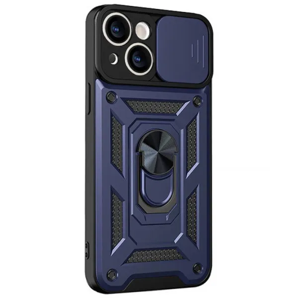 Чехол Ummi Camshield Serge Ring для Apple iPhone 14 (6.1") — Синий — фото 1 Чехол Ummi Camshield Serge Ring для Apple iPhone 14 (6.1") — Синий — фото 1