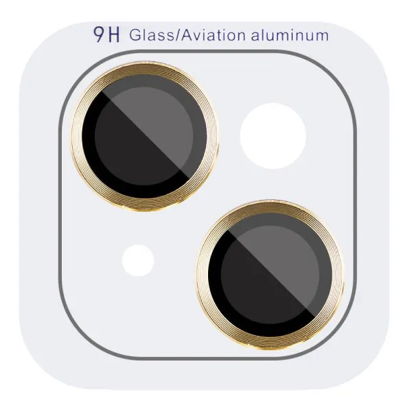 Защитное стекло Metal Classic на камеру (в упак.) для Apple iPhone 14 (6.1") / 14 Plus (6.7") — Золотой — фото 1 Защитное стекло Metal Classic на камеру (в упак.) для Apple iPhone 14 (6.1") / 14 Plus (6.7") — Золотой — фото 1