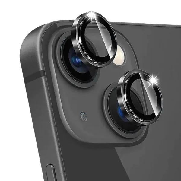 Защитное стекло Metal Classic на камеру (в упак.) для Apple iPhone 14 (6.1") / 14 Plus (6.7") — Черный — фото 4 Защитное стекло Metal Classic на камеру (в упак.) для Apple iPhone 14 (6.1") / 14 Plus (6.7") — Черный — фото 4