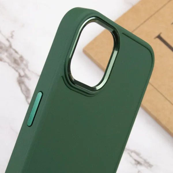 TPU чехол Bonbon Metal Style для Apple iPhone 14 (6.1") — Зеленый — фото 5