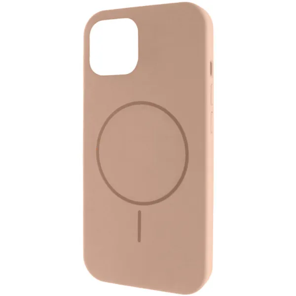 Чехол Silk Full Protective (AA) NO LOGO with Magnetic Fit для Apple iPhone 14 (6.1") — Бежевый