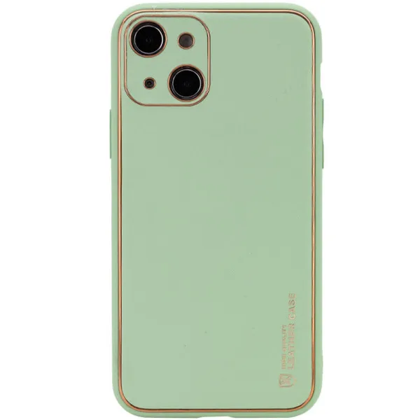 Кожаный чехол Xshield для Apple iPhone 14 Plus (6.7") — Зеленый — фото 2