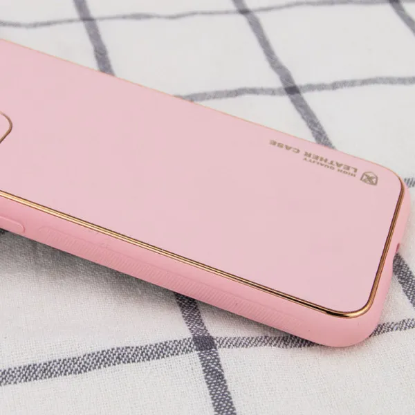 Кожаный чехол Xshield для Apple iPhone 14 Plus (6.7") — Розовый — фото 2