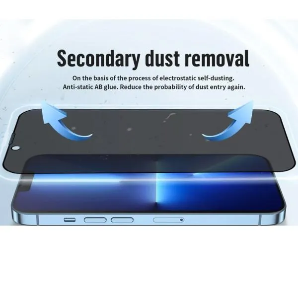 Защитное 2.5D стекло Blueo Full Cover Anti-Peep для Apple iPhone 15 Plus / 16 Plus (6.7") — Черный — фото 3 Защитное 2.5D стекло Blueo Full Cover Anti-Peep для Apple iPhone 15 Plus / 16 Plus (6.7") — Черный — фото 3