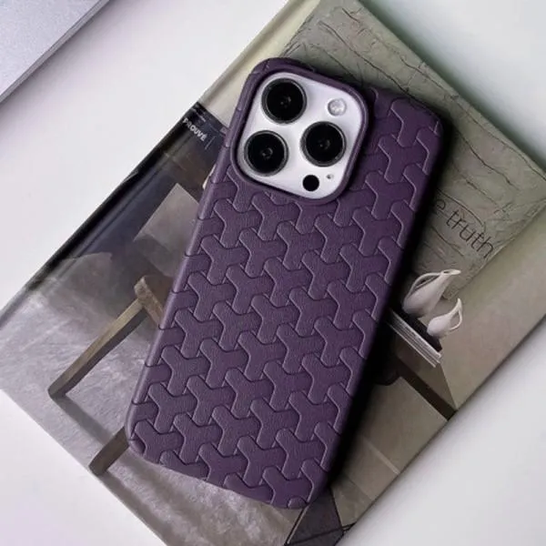 Чохол TPU Weaving для Apple iPhone 15 Pro Max (6.7") — Фіолетовий — фото 4 Чохол TPU Weaving для Apple iPhone 15 Pro Max (6.7") — Фіолетовий — фото 4