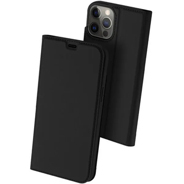 Чехол-книжка Dux Ducis с карманом для визиток для Apple iPhone 15 Pro Max (6.7") — Черный — фото 1 Чехол-книжка Dux Ducis с карманом для визиток для Apple iPhone 15 Pro Max (6.7") — Черный — фото 1