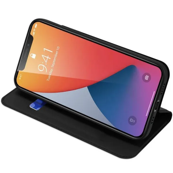 Чехол-книжка Dux Ducis с карманом для визиток для Apple iPhone 15 Pro Max (6.7") — Черный — фото 4 Чехол-книжка Dux Ducis с карманом для визиток для Apple iPhone 15 Pro Max (6.7") — Черный — фото 4
