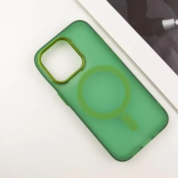 Чехол TPU+PC Lily with Magnetic Fit для Apple iPhone 15 Pro (6.1") — Хаки — фото 3 Чехол TPU+PC Lily with Magnetic Fit для Apple iPhone 15 Pro (6.1") — Хаки — фото 3