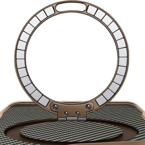 TPU+PC чохол Metal Buttons with Magnetic Fit Carbon Ring для Apple iPhone 15 Pro (6.1") — Золотий — фото 2 TPU+PC чохол Metal Buttons with Magnetic Fit Carbon Ring для Apple iPhone 15 Pro (6.1") — Золотий — фото 2