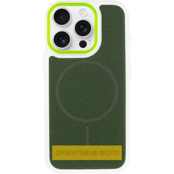 Чохол PC Textile Hybrid with Magnetic Fit для Apple iPhone 15 Pro (6.1") — Білий — фото 4 Чохол PC Textile Hybrid with Magnetic Fit для Apple iPhone 15 Pro (6.1") — Білий — фото 4