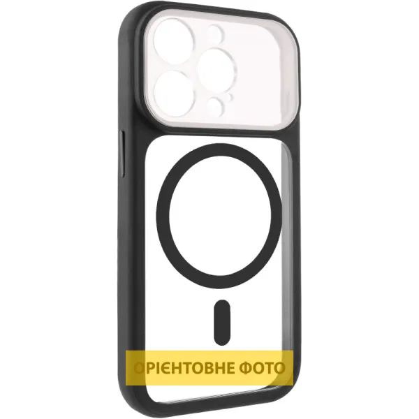 Чохол TPU+PC GETMAN Moon Clear with Magnetic Fit для Apple iPhone 15 Pro (6.1") — Чорний — фото 1 Чохол TPU+PC GETMAN Moon Clear with Magnetic Fit для Apple iPhone 15 Pro (6.1") — Чорний — фото 1
