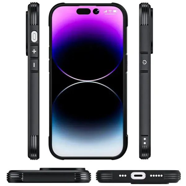 TPU+PC чехол Defense Clear with Magnetic Fit для Apple iPhone 15 Pro (6.1") — Черный — фото 2 TPU+PC чехол Defense Clear with Magnetic Fit для Apple iPhone 15 Pro (6.1") — Черный — фото 2