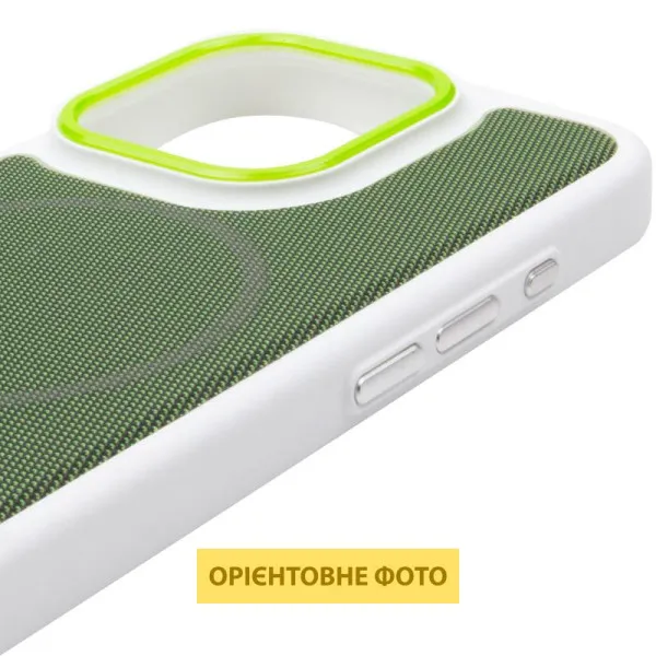 Чохол PC Textile Hybrid with Magnetic Fit для Apple iPhone 15 Pro (6.1") — Білий — фото 1 Чохол PC Textile Hybrid with Magnetic Fit для Apple iPhone 15 Pro (6.1") — Білий — фото 1