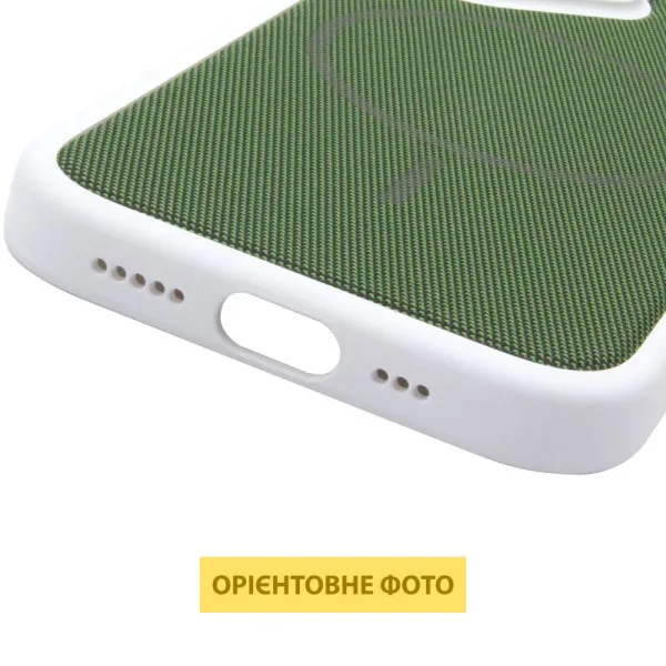 Чохол PC Textile Hybrid with Magnetic Fit для Apple iPhone 15 Pro (6.1") — Білий — фото 2 Чохол PC Textile Hybrid with Magnetic Fit для Apple iPhone 15 Pro (6.1") — Білий — фото 2