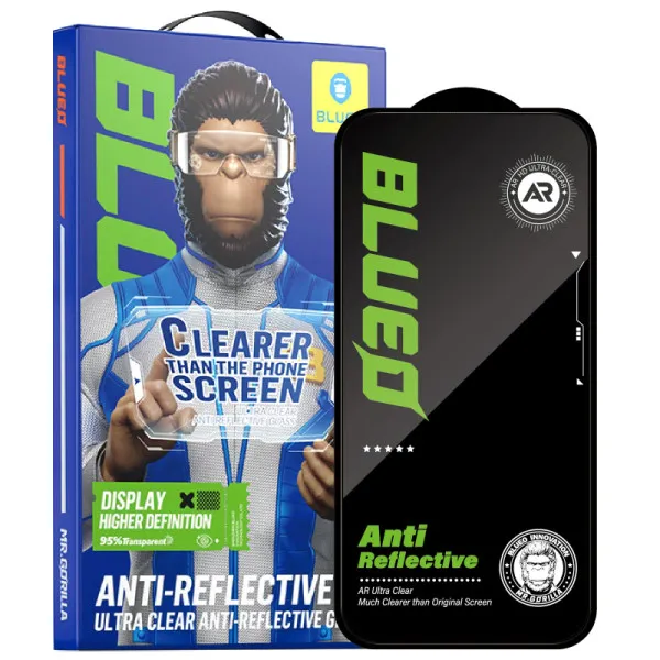 Защитное 2.5D стекло Blueo AR HD для Apple iPhone 15 Pro (6.1") — Черный — фото 1 Защитное 2.5D стекло Blueo AR HD для Apple iPhone 15 Pro (6.1") — Черный — фото 1