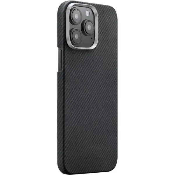 Чехол PC Carbon Protection Slim with Magnetic Fit для Apple iPhone 15 Pro (6.1") — Черный — фото 1 Чехол PC Carbon Protection Slim with Magnetic Fit для Apple iPhone 15 Pro (6.1") — Черный — фото 1