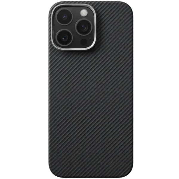 Чехол PC Carbon Protection Slim with Magnetic Fit для Apple iPhone 15 Pro (6.1") — Черный — фото 2 Чехол PC Carbon Protection Slim with Magnetic Fit для Apple iPhone 15 Pro (6.1") — Черный — фото 2