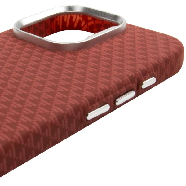 Чехол TPU+PC KVZV Triangular Pattern with Magnetic Fit для Apple iPhone 15 Pro (6.3") — Красный — фото 3 Чехол TPU+PC KVZV Triangular Pattern with Magnetic Fit для Apple iPhone 15 Pro (6.3") — Красный — фото 3