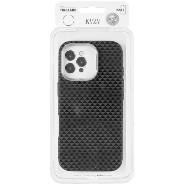Чехол TPU+PC KVZV Triangular Pattern with Magnetic Fit для Apple iPhone 15 Pro (6.3") — Черный — фото 1 Чехол TPU+PC KVZV Triangular Pattern with Magnetic Fit для Apple iPhone 15 Pro (6.3") — Черный — фото 1