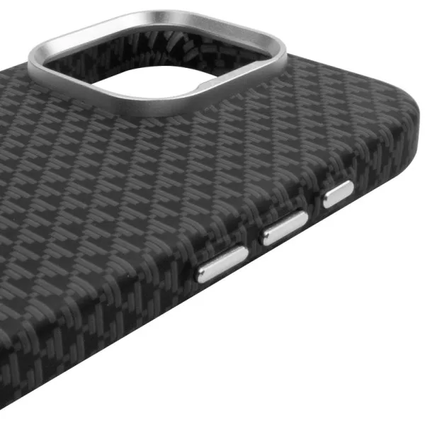 Чехол TPU+PC KVZV Triangular Pattern with Magnetic Fit для Apple iPhone 15 Pro (6.3") — Черный — фото 4 Чехол TPU+PC KVZV Triangular Pattern with Magnetic Fit для Apple iPhone 15 Pro (6.3") — Черный — фото 4