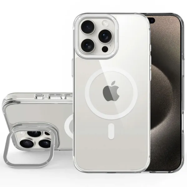 Чехол TPU Space Case Apex with Magnetic Fit для Apple iPhone 15 Pro (6.1") — Серебряный — фото 1 Чехол TPU Space Case Apex with Magnetic Fit для Apple iPhone 15 Pro (6.1") — Серебряный — фото 1