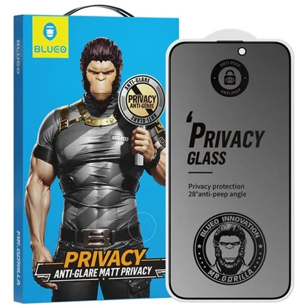Защитное 2.5D стекло Blueo Full Cover Anti-Peep Matte для Apple iPhone 15 / 16 (6.1") — Черный — фото 1 Защитное 2.5D стекло Blueo Full Cover Anti-Peep Matte для Apple iPhone 15 / 16 (6.1") — Черный — фото 1