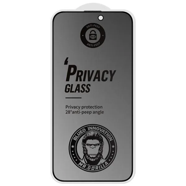 Защитное 2.5D стекло Blueo Full Cover Anti-Peep Matte для Apple iPhone 15 / 16 (6.1") — Черный — фото 2 Защитное 2.5D стекло Blueo Full Cover Anti-Peep Matte для Apple iPhone 15 / 16 (6.1") — Черный — фото 2