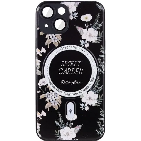 TPU+PC чехол Secret Garden with Magnetic Fit для Apple iPhone 15 (6.1") — Черный — фото 1 TPU+PC чехол Secret Garden with Magnetic Fit для Apple iPhone 15 (6.1") — Черный — фото 1