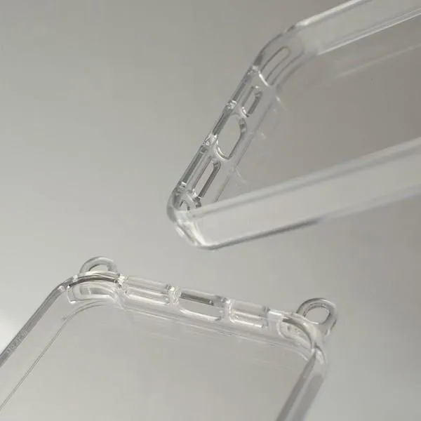 Чехол TPU Transparent with Straps для Apple iPhone 15 (6.1") — Оранжевый — фото 5 Чехол TPU Transparent with Straps для Apple iPhone 15 (6.1") — Оранжевый — фото 5