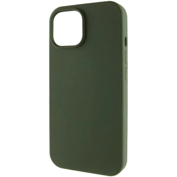 Чехол Silk Full Protective (AA) NO LOGO with Magnetic Fit для Apple iPhone 15 (6.1") — Зеленый — фото 1 Чехол Silk Full Protective (AA) NO LOGO with Magnetic Fit для Apple iPhone 15 (6.1") — Зеленый — фото 1