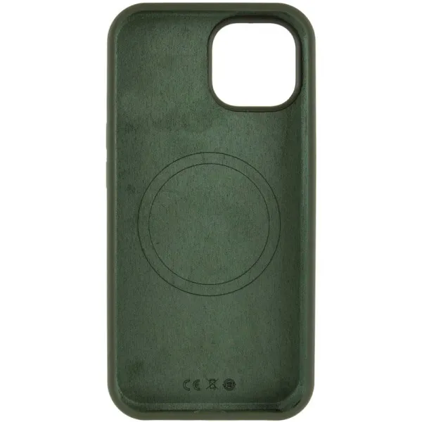 Чехол Silk Full Protective (AA) NO LOGO with Magnetic Fit для Apple iPhone 15 (6.1") — Зеленый — фото 3 Чехол Silk Full Protective (AA) NO LOGO with Magnetic Fit для Apple iPhone 15 (6.1") — Зеленый — фото 3