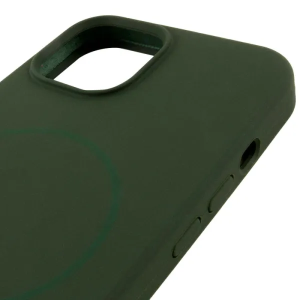 Чехол Silk Full Protective (AA) NO LOGO with Magnetic Fit для Apple iPhone 15 (6.1") — Зеленый — фото 4 Чехол Silk Full Protective (AA) NO LOGO with Magnetic Fit для Apple iPhone 15 (6.1") — Зеленый — фото 4