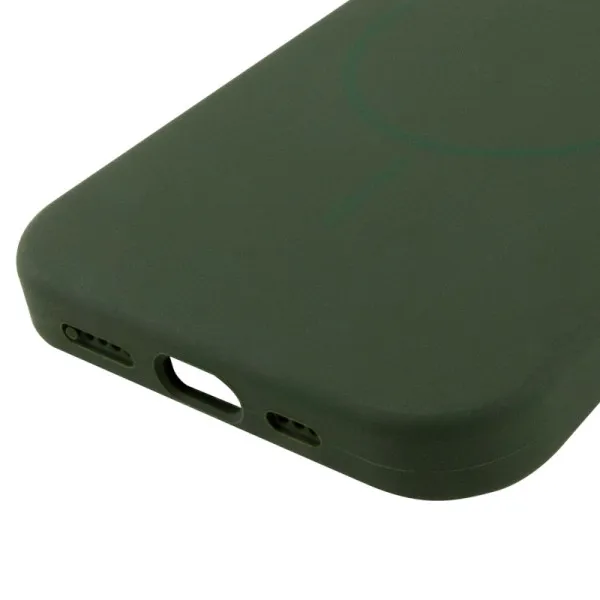 Чехол Silk Full Protective (AA) NO LOGO with Magnetic Fit для Apple iPhone 15 (6.1") — Зеленый — фото 5 Чехол Silk Full Protective (AA) NO LOGO with Magnetic Fit для Apple iPhone 15 (6.1") — Зеленый — фото 5