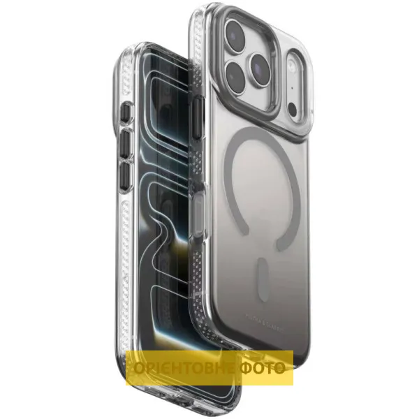Чохол TPU+PC Puloka Resplendent with Magnetic Fit для Apple iPhone 15 (6.1") — Сірий Чохол TPU+PC Puloka Resplendent with Magnetic Fit для Apple iPhone 15 (6.1") — Сірий