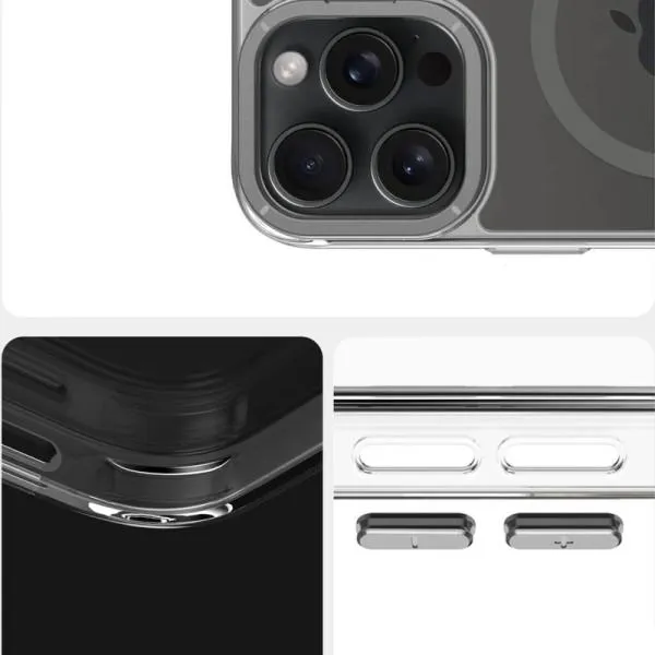 Чехол TPU Space Case Apex with Magnetic Fit для Apple iPhone 16 Pro Max (6.9") — Серый — фото 4 Чехол TPU Space Case Apex with Magnetic Fit для Apple iPhone 16 Pro Max (6.9") — Серый — фото 4