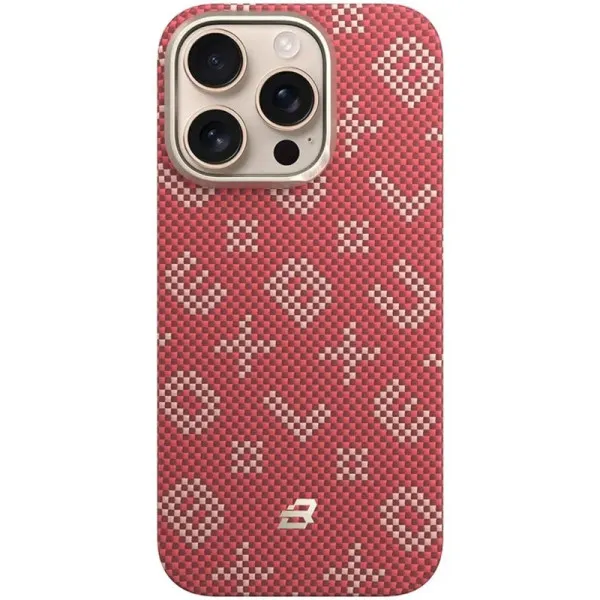 TPU+PC чохол Blueo Gilded Tactile Woven with Magnetic Fit для Apple iPhone 16 Pro Max (6.9") — Червоний — фото 2 TPU+PC чохол Blueo Gilded Tactile Woven with Magnetic Fit для Apple iPhone 16 Pro Max (6.9") — Червоний — фото 2