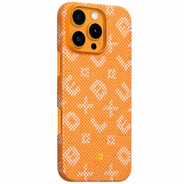 TPU+PC чохол Blueo Gilded Tactile Woven with Magnetic Fit для Apple iPhone 16 Pro Max (6.9") — Помаранчевий