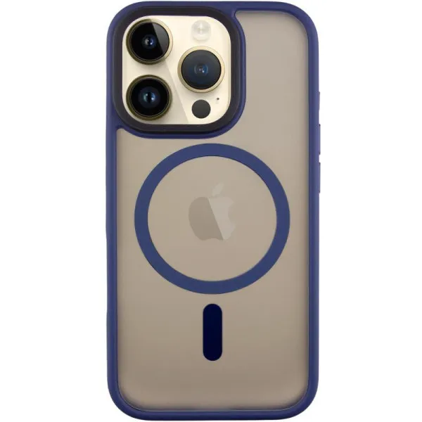 TPU+PC чохол Metal Buttons with Magnetic Fit для Apple iPhone 16 Pro Max (6.9") — Синій — фото 1 TPU+PC чохол Metal Buttons with Magnetic Fit для Apple iPhone 16 Pro Max (6.9") — Синій — фото 1