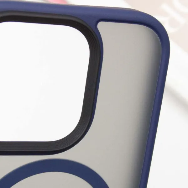 TPU+PC чохол Metal Buttons with Magnetic Fit для Apple iPhone 16 Pro Max (6.9") — Синій — фото 5 TPU+PC чохол Metal Buttons with Magnetic Fit для Apple iPhone 16 Pro Max (6.9") — Синій — фото 5