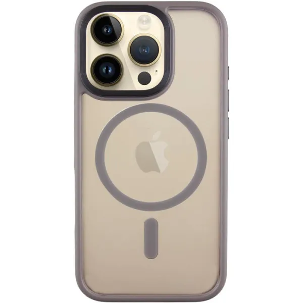 TPU+PC чохол Metal Buttons with Magnetic Fit для Apple iPhone 16 Pro Max (6.9") — Сірий — фото 1 TPU+PC чохол Metal Buttons with Magnetic Fit для Apple iPhone 16 Pro Max (6.9") — Сірий — фото 1