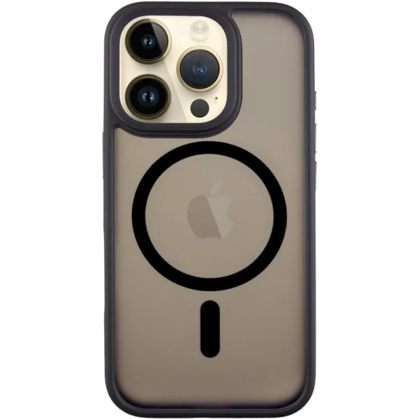 TPU+PC чохол Metal Buttons with Magnetic Fit для Apple iPhone 16 Pro Max (6.9") — Чорний — фото 1 TPU+PC чохол Metal Buttons with Magnetic Fit для Apple iPhone 16 Pro Max (6.9") — Чорний — фото 1