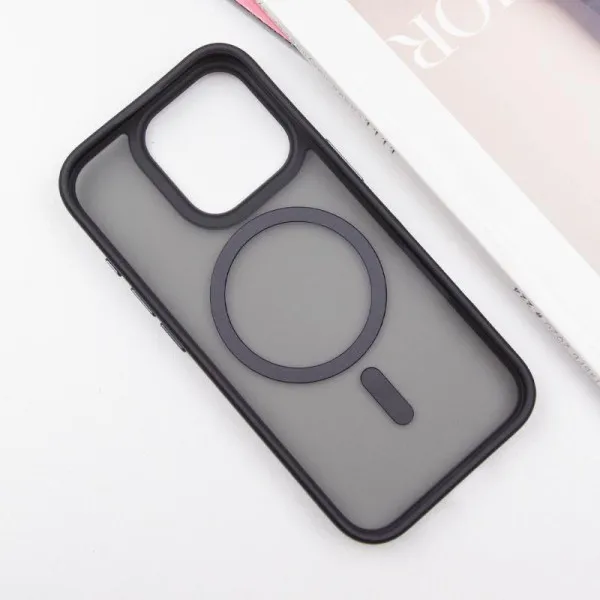 TPU+PC чохол Metal Buttons with Magnetic Fit для Apple iPhone 16 Pro Max (6.9") — Чорний — фото 3 TPU+PC чохол Metal Buttons with Magnetic Fit для Apple iPhone 16 Pro Max (6.9") — Чорний — фото 3