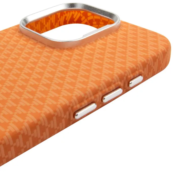 Чохол TPU+PC KVZV Triangular Pattern with Magnetic Fit для Apple iPhone 16 Pro Max (6.9") — Помаранчевий — фото 2 Чохол TPU+PC KVZV Triangular Pattern with Magnetic Fit для Apple iPhone 16 Pro Max (6.9") — Помаранчевий — фото 2